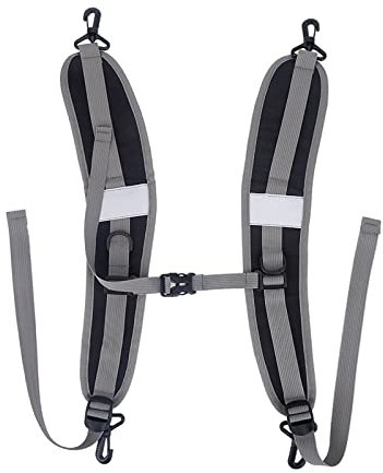 Hominas Rucksack Schultergurte, 1 Paar Nylon Rucksack Riemen Gurte Ersatz mit Verstellbaren Breiteren Gurten und Integrierter Schnalle