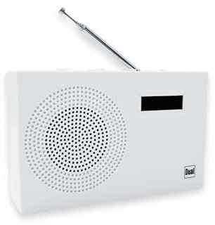 Dual MCR 117 DAB+ Digitalradio weiß | UKW-RDS Tuner | Bluetooth-Musikübertragung | Wiederaufladbare Batterie | Kopfhöreranschluss | Tragbares Radio für Zuhause und Unterweg
