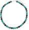 Leslii Damen-Kette Reflective Pearl kurze Perlen-Kette Magic 3D-Effekt Ø 10mm Collier (Petrol Multi)