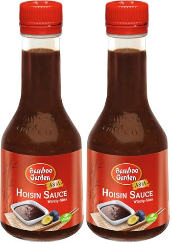 Bamboo Garden - Hoisin Sauce, Süß-würzige Würzsauce zum Marinieren, Auch als Barbecue-Sauce für Gegrilltes, 1 x 200 ml (Verpackungsdesign kann abweichen) (Packung mit 2)