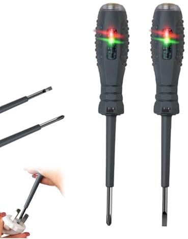 2 in 1 High Torque Strong Magnetic Screwdriver Electricity Detector,Point Contact Test Pen Electric Pen,Voltage Tester Screwdriver Set for Circuit Detection