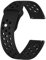 BISONSTRAP Armband für Damen und Herren, Belüftet Silikon Uhrenarmband, Sport Ersatzband mit Schnellverschluss, 20mm, Schwarz