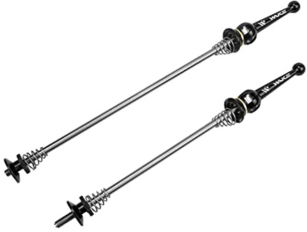 BESNIN Quick Release Skewer 1pair Front and Rear Set Bike Quick Release Skewers for Most Bike black/red/silvery (black)