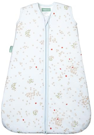 molis&co - Baby Schlafsack ärmellos - Ideal für Frühling und Herbst - Babyschlafsack 1 tog ohne Ärmel - Leicht gepolstert - 100% Baumwolle (Oeko-TEX 100), Premium Qualität - Poppy (95 cm)
