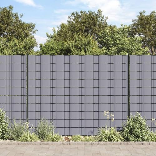 Lauuoeriau Furniture Item Home Garden Sichtschutzmatte 4 Stück PVC 35x0,19m Matt Hellgrau Möbel