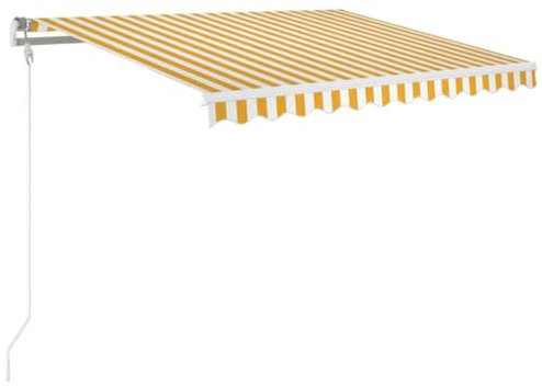 Markise Automatisch Einziehbar 350x250 cm - Pulverbeschichtetes Aluminium & 100% Polyestergewebe mit PU-Beschichtung - Perfekt für Terrasse & Garten