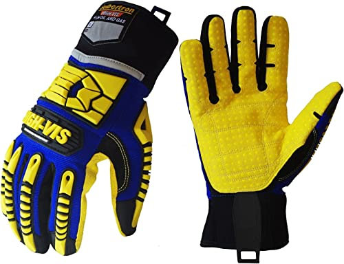 Seibertron HIGH-VIS SDXW Power Grip Rutschfeste Winter Warm Kaltes Wetter Zustand Wasserdichte Winddichter Sicherheit Handschuhe für Arbeits Fahrrad Radfahren Mountainbike Radsport Motorrad Cross XL