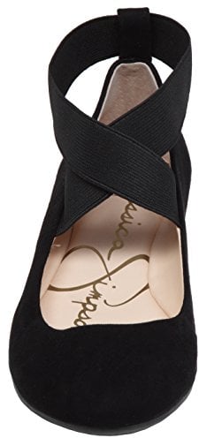 Jessica Simpson Damen Mandayss Ballet Flat Ballerinas, Schwarzes Mikro-Wildleder, 40 EU
