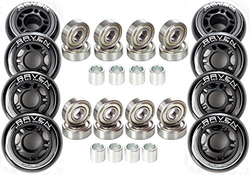 Raven Rollen für Inlineskates mit Kugellager Abec7/Abec9 (80mm + ABEC-9 Chrome)