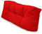 Spatium Palettenkissen Set abnehmbar Bezug wasserdicht gesteppt Palettenauflage Palettenpolster Palettensofa Palettenmöbel Rot Ruckenkissen 120x50x15
