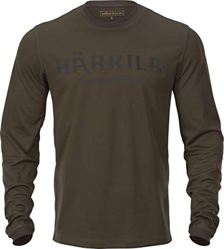 Härkila | Mountain Hunter L/S T-Shirt | Professionelle Jagd Kleidung & Jagd Zubehör für Herren & Damen | Skandinavische Qualität Made to Last | Hunting Green/Shadow Brown, XL