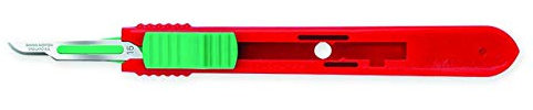 Swann-Morton 22443 - Disposable Scalpels, Sterile, with Retractable Stainless Steel Blade, size no. 15/Green, Individually enveloped in box of 25 units.