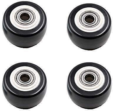 4x Transportrollen Schwerlastrollen Lenkrollen drehbar Industrierollen Vollgummi für Palettenmöbel Möbelrollen,50mm,2-Zoll Einzelrolle mit Lager