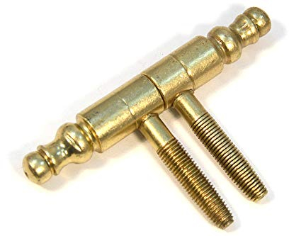 Scharnier Einbohrbänder mit Zierkopf Aufschraubband Türband Tür-Scharnier Messing (4)