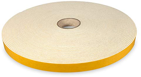 The Felt Store Filzband selbstklebend 15 mm breit, 1,5 mm dick, 20m lang, weiß - vielseitiger Filzstreifen - Ideal als Dichtungsband für Fenster und Türen oder als Klapperschutz