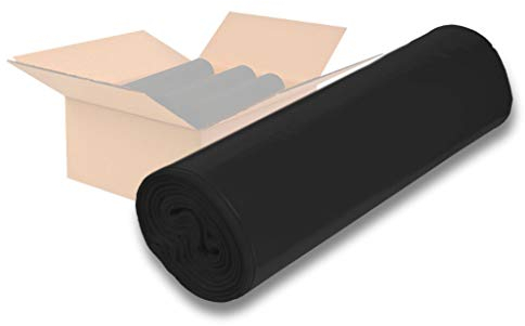 dm-folien Schwarze Müllsäcke 140 Liter I 250 Stück I 900 x 1100 mm I Große Abfallbeutel für leichte bis mittelschwere Abfälle I Reißfeste Müllbeutel aus LDPE Regenerat I Foliensäcke 34 my