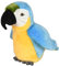 Uni-Toys - Papagei blau - 21 cm (Höhe) - Plüsch-Vogel - Plüschtier, Kuscheltier