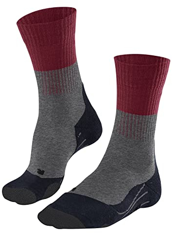 FALKE Herren Wandersocken TK2 Explore M SO Wolle Funktionsmaterial antiblasen dick 1 Paar, Grau (Light Grey 3408), 44-45