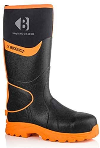 BBZ8000 Premium Safety Wellington Size 8 Black/Orange