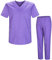 MISEMIYA - Unisex-Schrubb-Set - Medizinische Uniform mit Oberteil und Hose ref.8178 - Small, Flieder 21