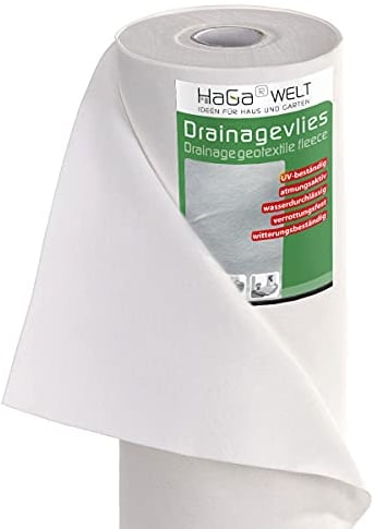 HaGa® Toile de Drainage en Non-tissé de 2 m de Large (Vendu au mètre) - 200 g/m²
