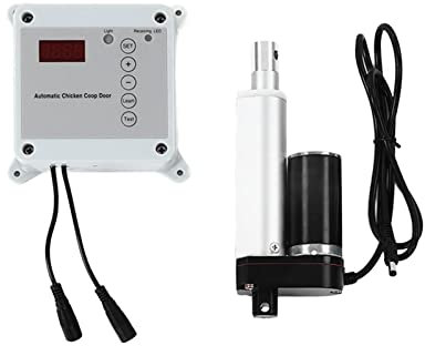 MOKT Ouvreur automatique de poulailler 12V 30W ouvre-porte de sécurité moteur volaille mécanisme loquet Norme européenne 100-240v