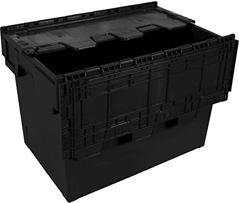 Tayg Eurobox mit Deckel für Lager und Transport, 60 x 40 x 44 cm, Schwarz (6444-T)