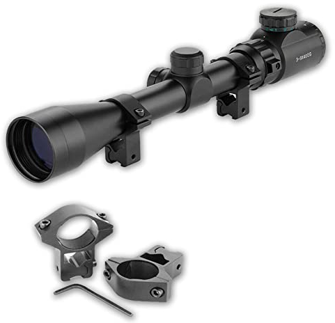 Froadp 3-9x40 EG Zielfernrohr Jagdoptik Rot & Grün Punkt mit 11mm Schienenhalterungen Zielfernrohre Sniper Gewehr Luftgewehr Zubehör Beleuchteter Entfernungsmesser für Jagd und Sport