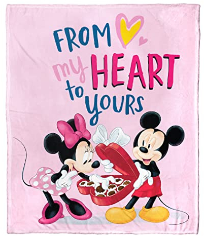 Northwest Mickey Mouse Silk Touch Überwurfdecke, 127 x 152,4 cm, My Heart to Yours