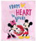 Northwest Disney's Mickey Mouse Überwurfdecke, seidig, 127 x 152 cm, My Heart to Yours