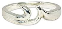 Ocean Wave Ring, 925 Silber ring, Wellen ring Silber, Surfer Ring, Surf Stil Ring, Silber Band Ring, einzigartiger Ring, einfacher Ring, tägliche Abnutzung (66 (21.0))