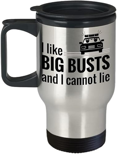 Giftme I Like Big Busts, Funny Police Officer Gift, Coffee Travel Mug, Insulated Stainless Steel Tumbler