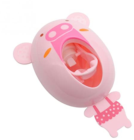 Cabilock Automatischer Zahnpasta-Spender Für Junge Mädchen Cartoon-Design Handfrei Leicht Zu Montieren Verhindert Zahnpastaverschwendung Für Jungen Und Mädchen Schwein