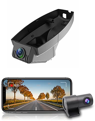 Fitcamx Dashcam Vorne Hinten Kompatibel mit BMW 1 3 5 7 X1 X3 X5 X5 M X6 M3 E Chassis (HD2-6003), E88/E92/E93/E60/61/E65/66/E84/E83/E70/E72/E93, OEM 2160P+1080P Dashcam 4K WiFi, G-Sensor, 128 GB Karte