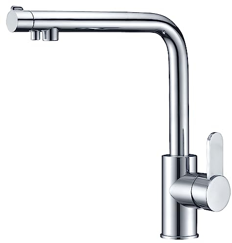 ALMACEN DE LA CASA Grifo de Cocina de Osmosis Monomando | Modelo MONTECARLO | Color Gris | Acabado Cromo | [ IMEX® ]