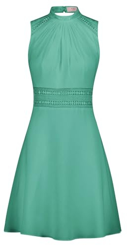 Vera Mont Damen Cocktailkleid mit Spitzeneinsatz 34, Light Green