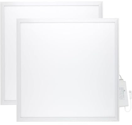 Europalamp - 2 Dalles LED 60x60cm 40W Blanc neutre 4000k 4000Lm Haute Luminosité - Adaptation aux Faux Plafonds Sans Modification (4000K - Blanc neutre, 2)