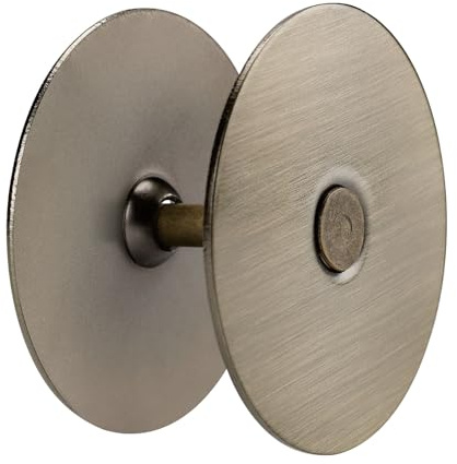 Siwil Door Hole Cover Plate, 2-5/8 Diameter Solid Steel, Hole Filler Plate (1, Antique Brass)