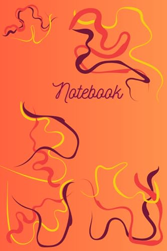 Notebook: Red and Orange Abstract Blends