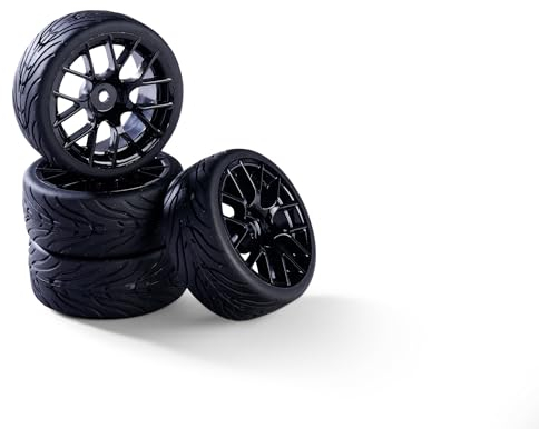 Carson 500900187 1:10 Räderset Y-Design2 (4) schwarz - Modellbauzubehör, Ersatzteil, Tuning, Reifen, Reifenset
