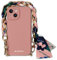 case&me Coque avec Foulard pour iPhone 14, Souple, Protection pour Appareil Photo, Coque avec dragonne, Rose