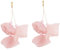 budiniao Orecchini Pendenti con Fiori in Tessuto Eleganti e Belli per Le Donne Orecchini Pendenti Lunghi con Petali di Stoffa accattivanti, Rosa