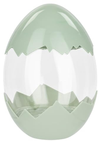 Ideen mit Herz | Deko-Eier | Deckel & Boden in Eierschalenoptik | Frühling | Eiersuche | befüllbar | Geschenk | Mitbringsel | Ø 9,3 cm | 13 cm hoch | Farbvariationen (Grün)