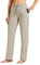 WILLIT Jogginghose Damen Baumwolle Trainingshose Lang Freizeithose Sporthose Yogahose gerades Bein Sport Lounge Sweatpants Kordelzug mit Taschen Khaki M