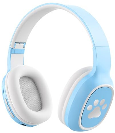 Fiauli Bluetooth Headphone,Wireless Headphone Over Ear with Built-in Mic,HiFi Sound Memory Card Support Wireless Bluetooth Headphone, Bluetooth 5.3 Headset,16H Battery Life for Home Office (Blue)