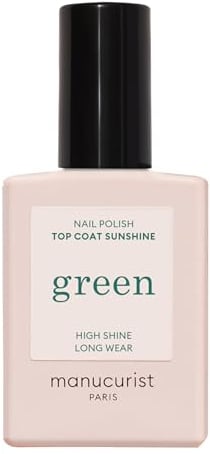 MANUCURIST • Green Top Coat Sunshine • Vegan Top Coat • 9-Free - Bis zu 69% bio-basiert • 15 ml Flasche