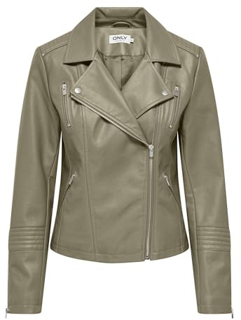 ONLY Damen Onlgemma Faux Leather Biker OTW Noos, Mermaid, Numeric_38