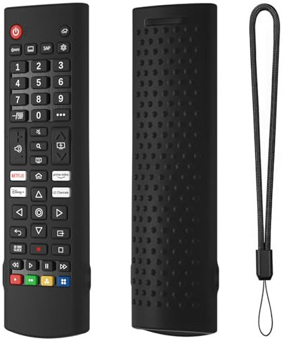 Funda Protectora de Silicona para LG AKB75375604 AKB75095302 AKB73715601 Mando a Distancia Smart TV (Negro)