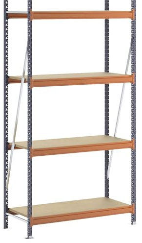 kaiserkraft | Weitspannregal | Feldlast 1600 kg | mit Spanplatte | HxBxT 2500 x 1400 x 600 mm | Grundregal