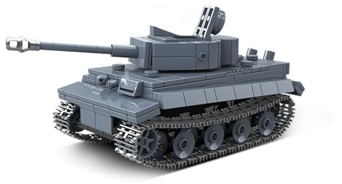 Tiger Panzer WWII Klemmbausteine Armee Panzer Modell Spielzeug,1:32 503 Teile Militär Leichter Panzer Kampfwagen Bausteine mit Waffen Ausgestattet Geschenke Für Erwachsene,Jungen und Kinder 6+ Jahren